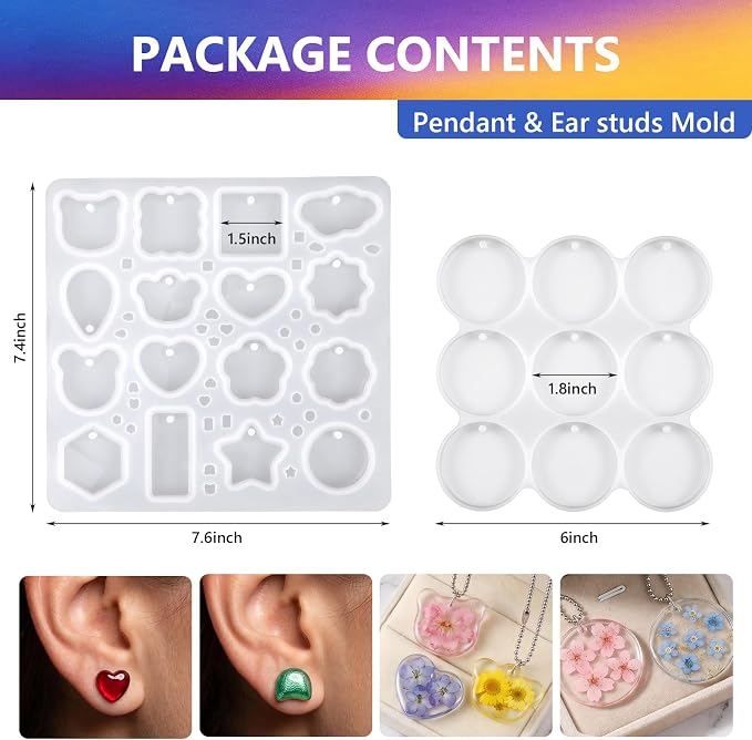 KISREL Epoxy Resin Kit, 16OZ Keychain Mold Resin Kit - Image 3