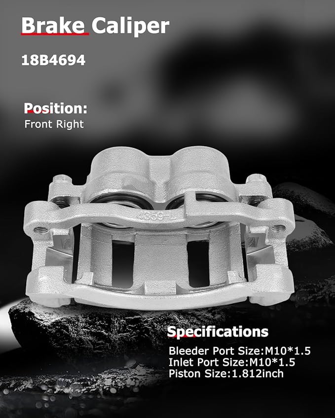 cciyu Front Right Brake Caliper Assembly w/Bracket 18B4694 For Chevy For Blazer/For S10,For GMC For Jimmy/For Sonoma,For Isuzu For Hombre,For Oldsmobile For Bravada