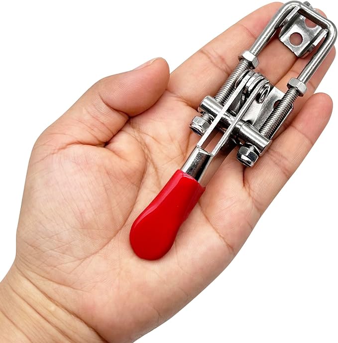 Toggle Clamp Latch 400LBs, 304 Stainless Steel Durable Adjustable U Bolt Holding Quick Release Latch 40323-2pcs with12pcs Screws