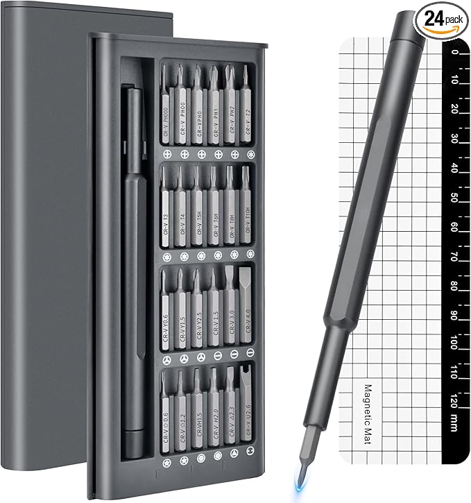 Christmas Stocking Stuffers for Men: 25-in-1 Mini Precision Screwdriver Set Small Bit Tool Set Gifts for Men Adults,Magnetic Torque Repair Tool Kit for Electronics Macbook Watch Eyeglass Ring Doorbell