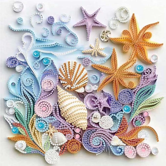 ZQEATRY Shell Starfish Diamond Art Kits by ZQEATRY