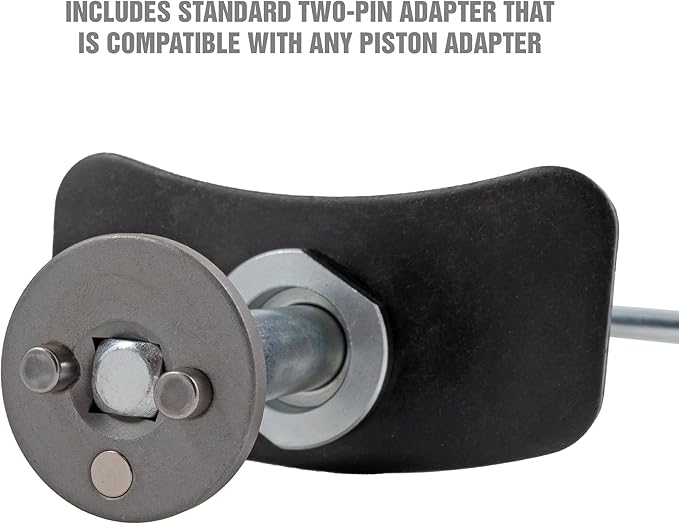 OEMTOOLS 35058 Brake Caliper Piston Rewind Tool, Spring Loaded Brake Caliper Wind Back Tool, Universal Rear Piston Brake Caliper Retractor Tool , Black