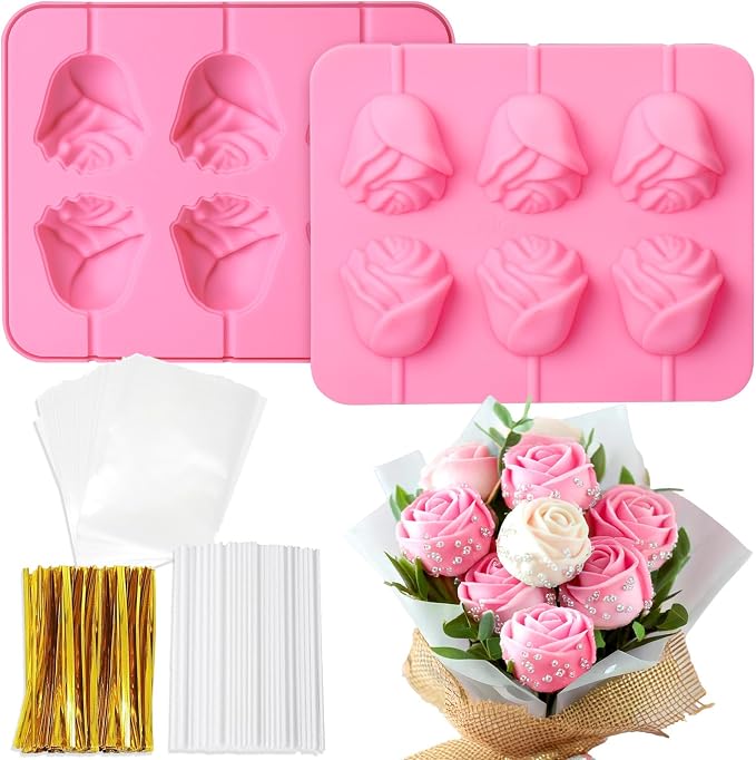 Mity rain 3D Rose Cake Pop Mold by Mityrain
