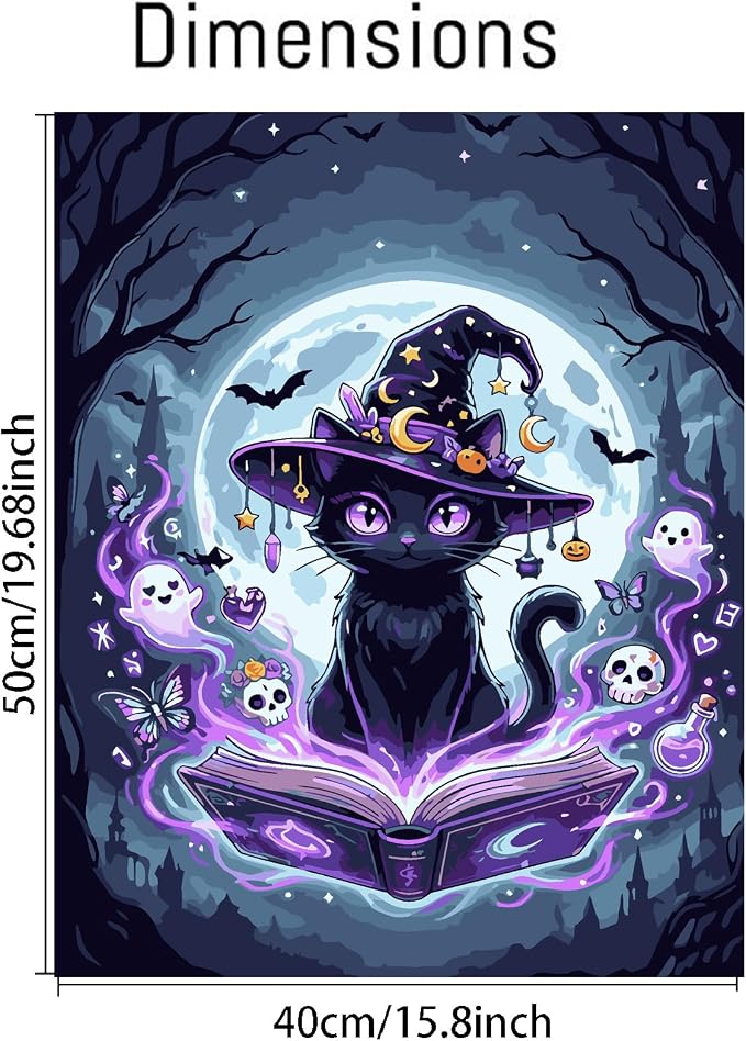 Clendo Magic Cat Paint by Numbers Kit - Image 2