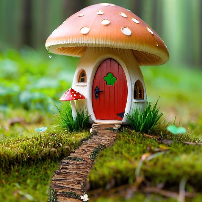 MUAMAX Fairy Garden Walkway Path Pathway, Fairy Garden Accessories, Wood Road - Image 6