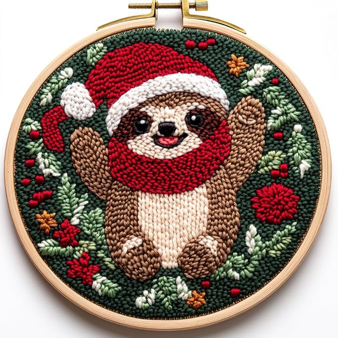 DIY Punch Needle Kits Cartoon Sloth by Unknown