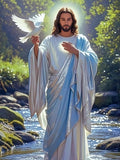CHWGLFGG Jesus White Dove Diamond Painting Kit by CHWGLFGG