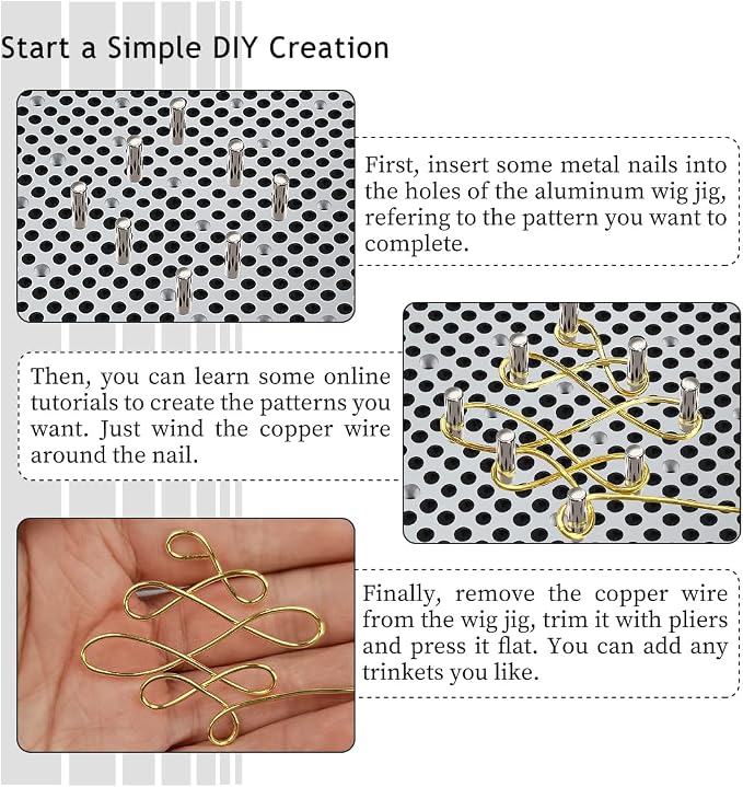The hobbyworker Wire Bending Jig, Includes 30 Metal pegs - Image 2