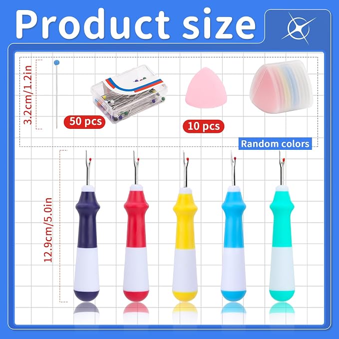 SOCNITC 65Pcs Stitch Remover Tool Kit Seam Ripper - Image 2