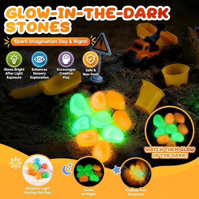 Carolart Construction Water & Sand Table, 2 in 1 Sensory Table Gift | - Image 2
