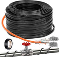 200FT（3FT-200FT）Pipe Heating Cable for Pipe Freeze Protection, Heat Cable for Water Pipes(Metal and Plastic), Pipe Heat Tape Keeps Water Flowing at -40°F 5w/ft, 120V
