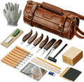 Wood Carving Kit, Deluxe Wood Carving Set, 6 Wood Carving Knives 8 Chisels 6 by Unknown