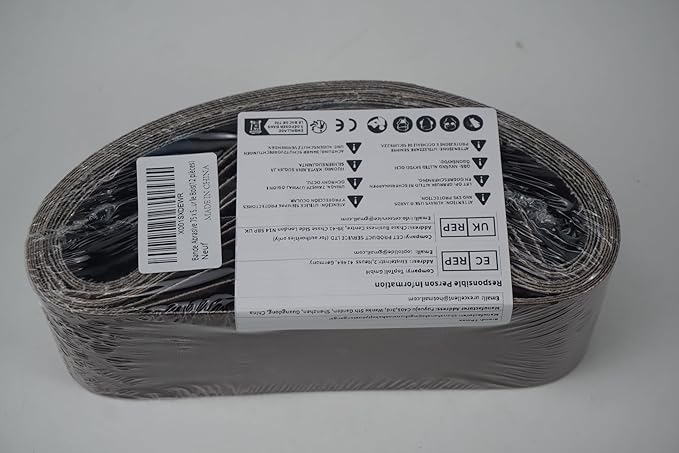 3x21 3 x 21 Inch Sanding Belt Pack 3-Inch x 21-Inch,12 Pcs(4 Each of 80 120 150 Grits) Aluminum Oxide for Sander
