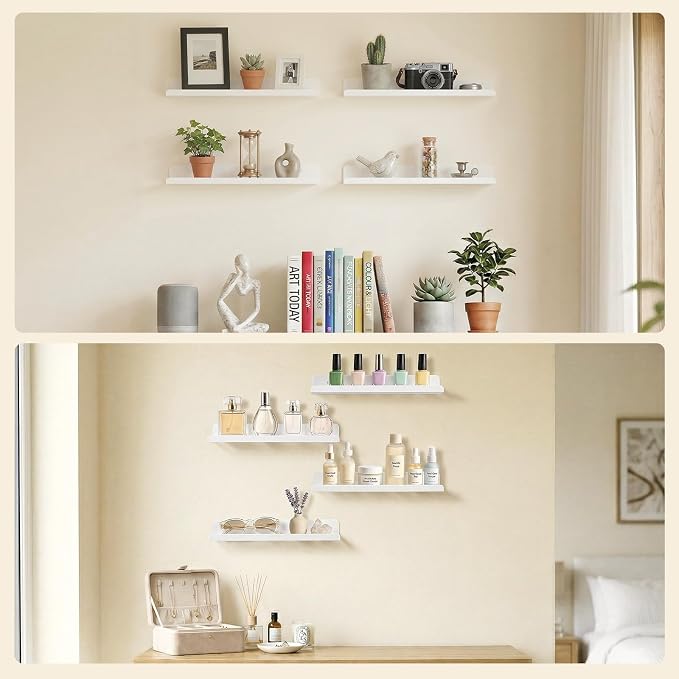 Lifewit Floating Shelves for Bathroom, Acrylic Display Shelf Wall Mounted for - Image 7