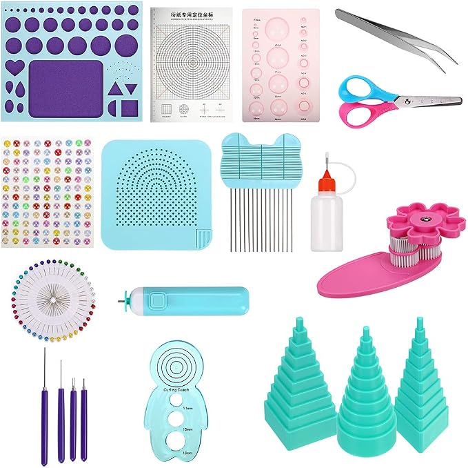 MDLUU Paper Quilling Kit with 1860 Strips and Quilling Tools and Storage Box - Image 4
