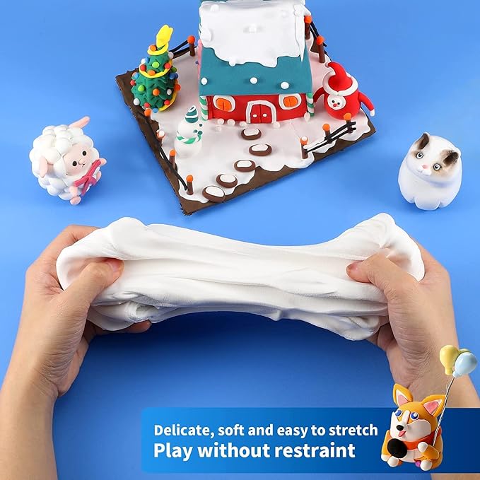 ifergoo White Air Dry Clay, Foam Magic Modeling Clay - Image 5