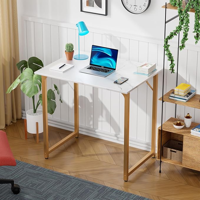 PayLessHere | 32 Inch Computer Desk | White Gold | Office Desk - Image 2