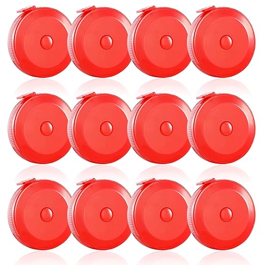 16 Pack Tape Measure, 60 Inch/150cm Retractable Body Measuring Tape - Red Soft Sewing Tape for Tailor, Craft & Cloth Measurements