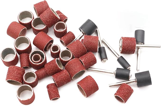 Sanding Drum Set for Dremel Rotary Tools-Includes 138 Aluminum Oxide Drum Sander Sanding Sleeves (80,120,240 Grit),12 Drum Mandrels and 9 Sanding Bits,Sanding Bits Tool Accessories with Box