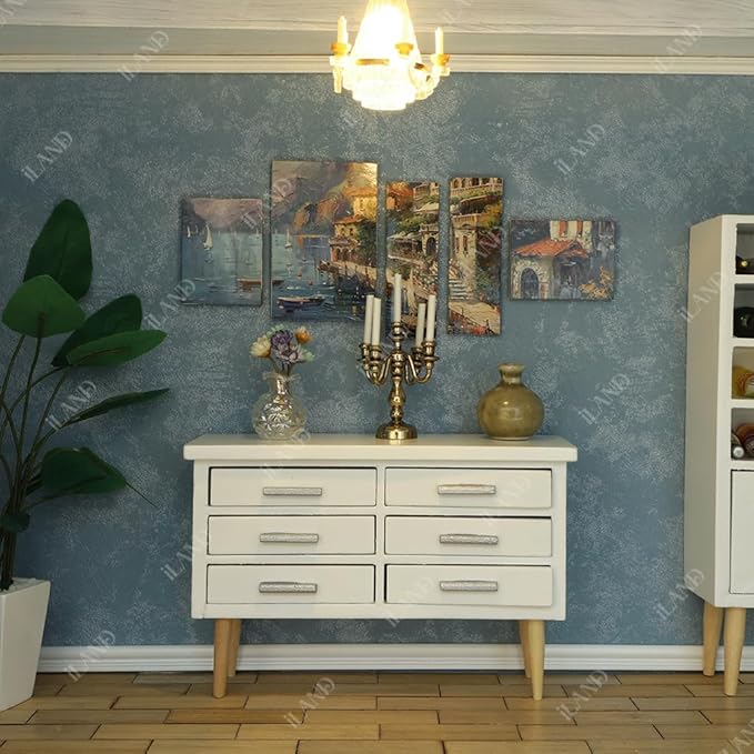 iLAND Dollhouse Furniture on 1/12 Scale of Dining-Room, Wooden Doll House - Image 4