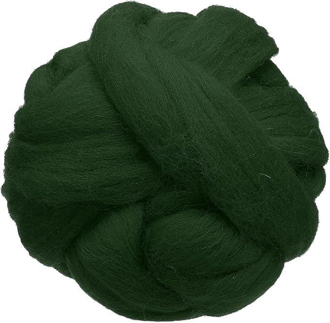 uxcell 3.53oz Wool Roving Yarn, Needle Felting Wool Fiber DIY Craft Needle Wet by uxcell