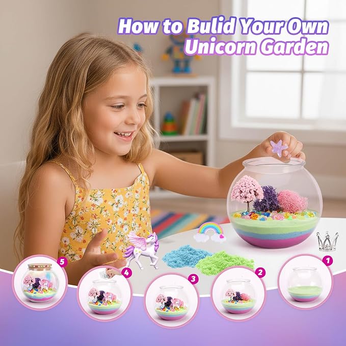 Unicorn Light-Up Terrarium Kit for Kids - Image 5