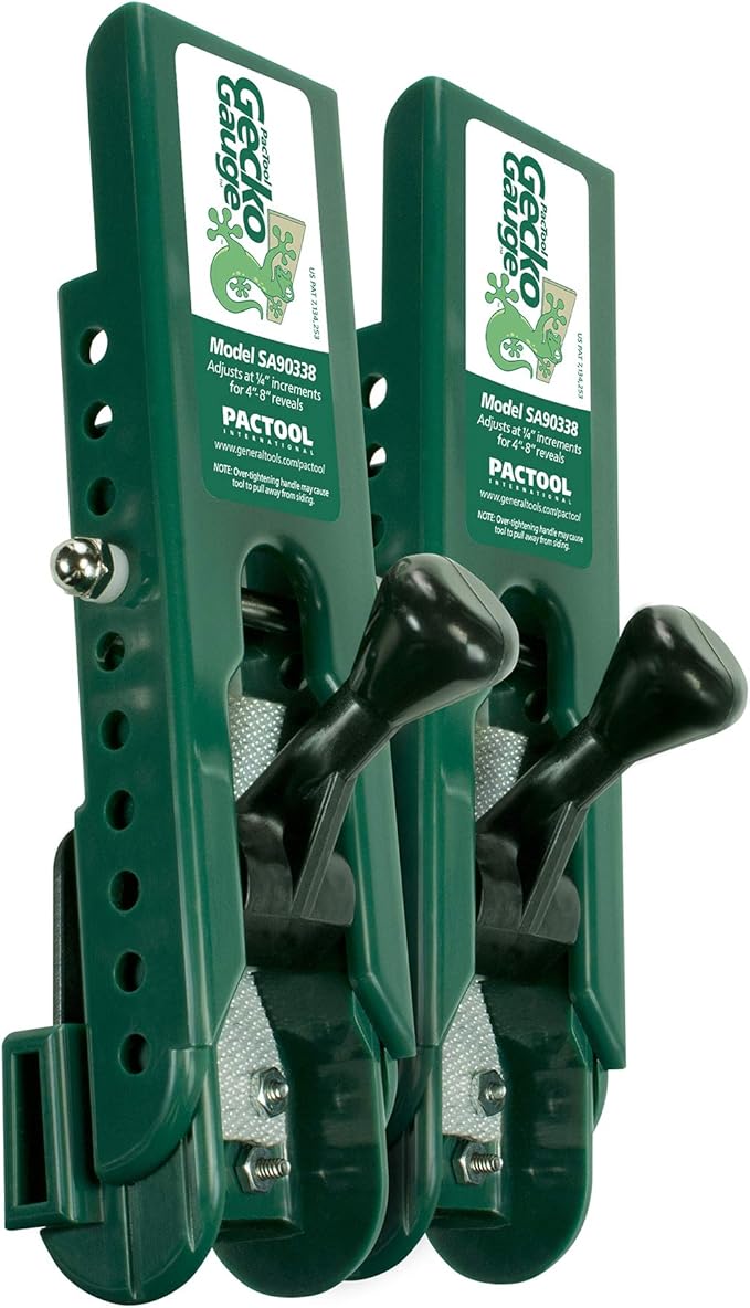 PacTool SS724 Snapper Shear Pro Fiber Cement Board Power Shears + PacTool SA90338 Gecko Gauge LP Siding Mounting Block Tool