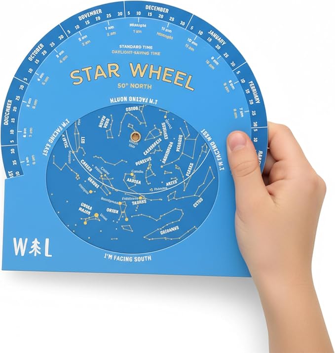 Star Planisphere Wheel, Stargazing Guide Tool | Easy to use, durable and by WildLifeOutdoorAdventures