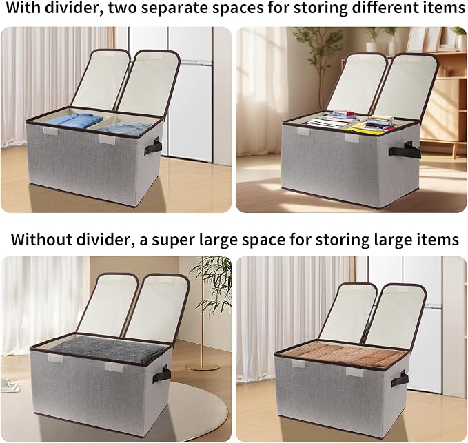 Foldable Fabric Storage Box, 16.5 x 11.8 x 9.8 inches, - Image 5