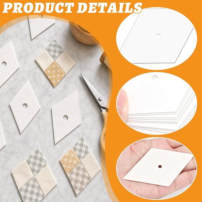 400 PCS Paper Piecing 2", Diamond Quilting Templates - Image 3