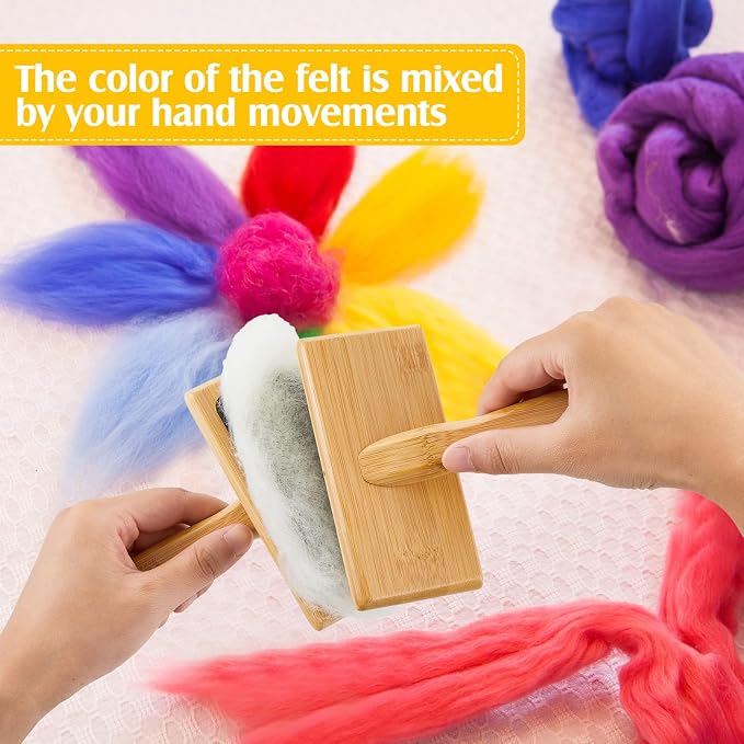 Tessco for you 2 Pcs Wool Carders, Hand Carders for Wool Needle Felting Brush - Image 4