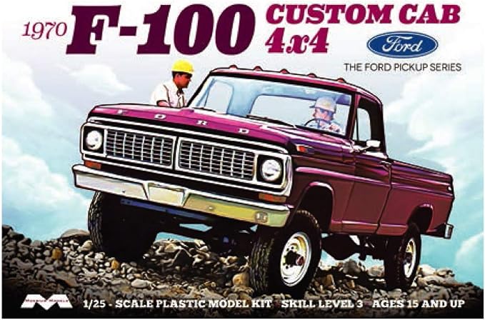 1970 F-100 Custom Cab 4x4 1:25 Scale Model Kit by Moebius+Models