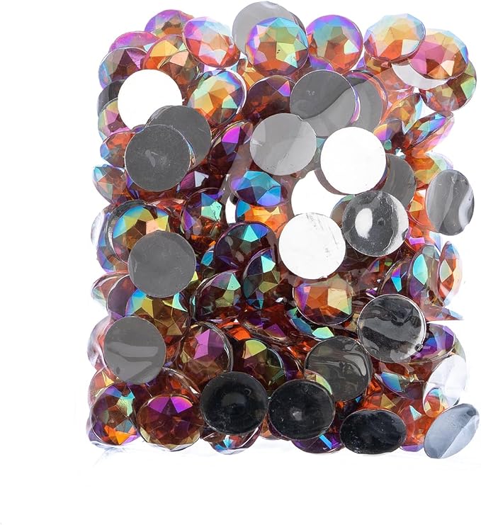 John Bead 200 Pieces 16mm, Acrylic Round Flat Back Rhinestones - Image 2