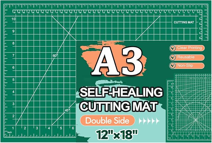 Self Healing Cutting Mat 12×18 Inch, Fabric Cutting Mats by Gomedi