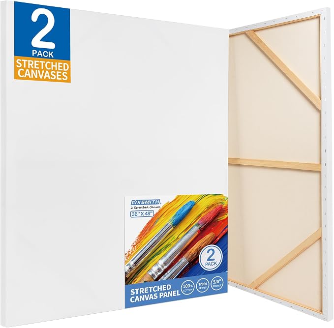 FIXSMITH Stretched White Blank Canvas by FIXSMITH