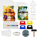 Faccito Gel Printing Plate Kit 8x10 & 5x7 Complete Beginner Gelli Plate Starter by Faccito