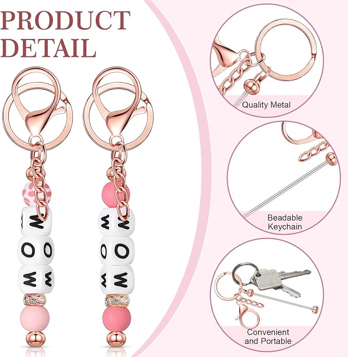 Tondiamo 24 Pcs Beadable Keychain Bars Bulk Beads - Image 4