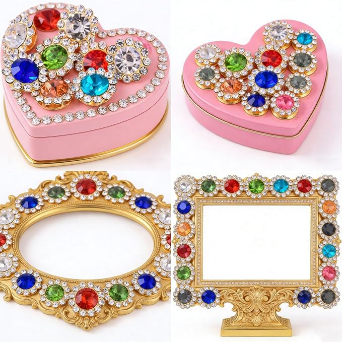 200 PCS 20 Mixed Colors 12MM Crystal Glass Sew on Rhinestones Jewels Gems - Image 5