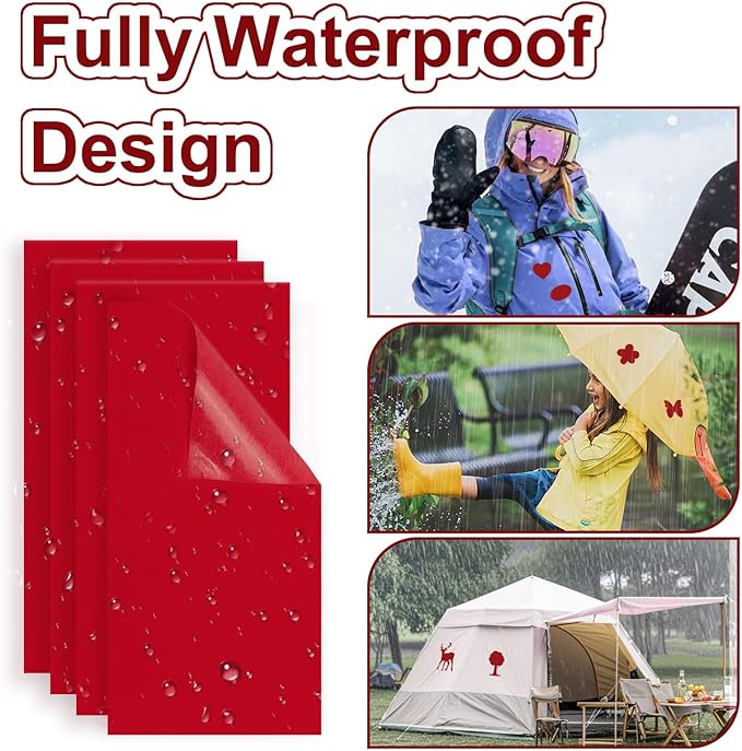 8PCS 7.8x3.9 inch Nylon Repair Patch Self-Adhesive Fabric Patch Down Jacket Repair Patches for Puffer Jackets Tenacious Tape Polyester Waterproof Lightweight Tent Repair Patch Kits for Clothes Bag
