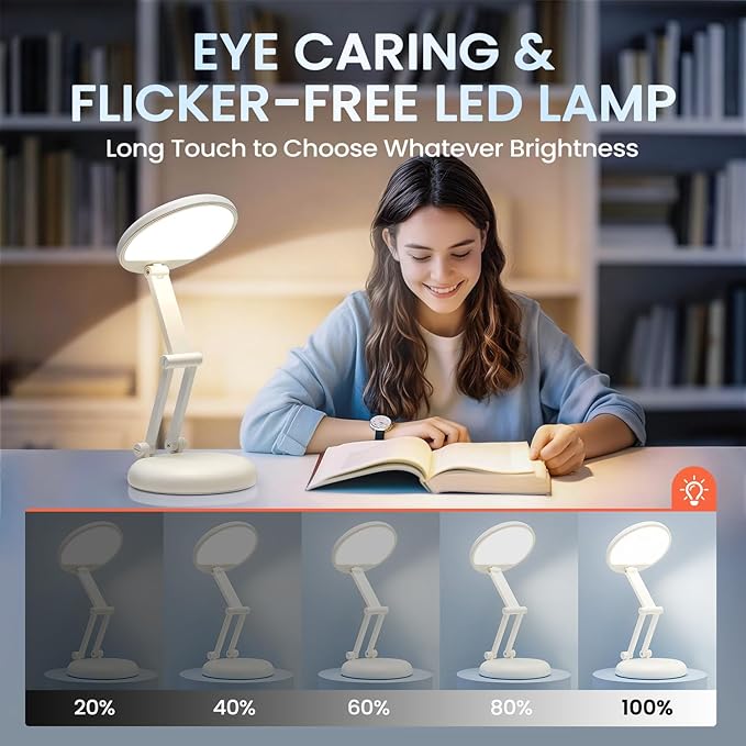 One Fire Rechargeable Table Lamp, Dimmable Cordless Lamp Desk Lamp - Image 2