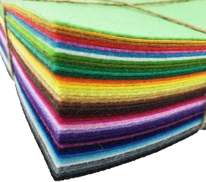 flic-flac 42pcs 8" x8“ Felt Fabric Sheet Assorted Color Felt Pack DIY Craft - Image 4