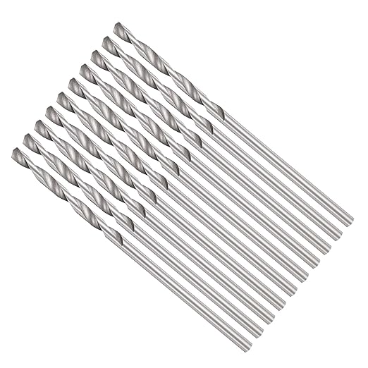 Drill Bit, 1.4mm Cutting Diameter, 4241 HSS 118° Cutting Angle Uncoated Bright Versatile Jobber Bits - (Applications: for Drilling Plastic Wood Soft Metal), 10-Pieces