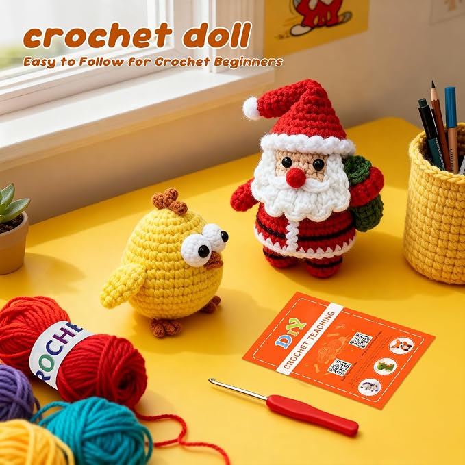 LIVIKEY 6Pcs Crochet Kit for Beginners Easy Arts and Crafts Set for Adults & - Image 7
