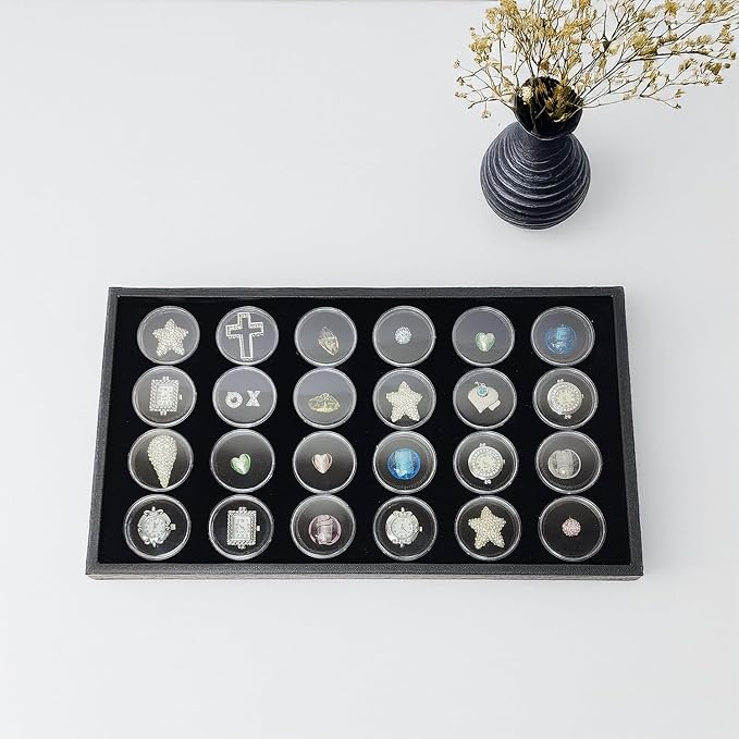 Ikee Design 24 Gem Showcase Stackable Jewelry Display Tray - Image 7