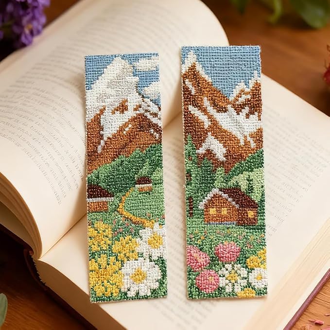 ACRNIGHEET 6PCS Cross Stitch Bookmark Kit - Image 5