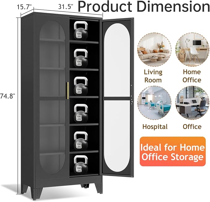 75" H Locking Display Cabinet - Image 2