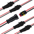 2 Pin Waterproof Electrical Connectors, Male and Female Wire Connectors, 12V Plug Connector, Suitable for Connecting Weak Current Lines Such As Cars, Motorcycles, and Ships(5 Pack)