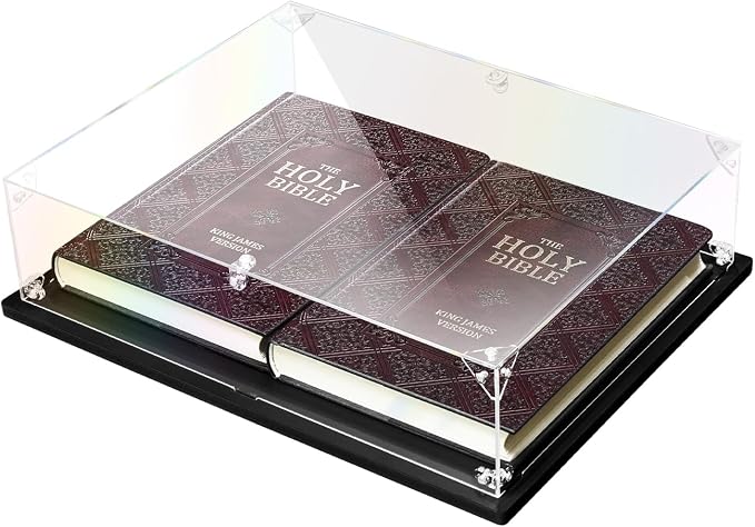 Clear Acrylic Display Case for Bible, Book Display Case, Stamp or Coin by dofopo