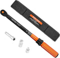 VEVOR 3/8 Inch Drive Torque Wrench, 10-100 ft.lb/13.6-135.6 Nm, Dual-Direction Adjustable Click Torque Wrench with 1/2 & 1/4 adapter, 3" Extension Bar, for Automobile Repair