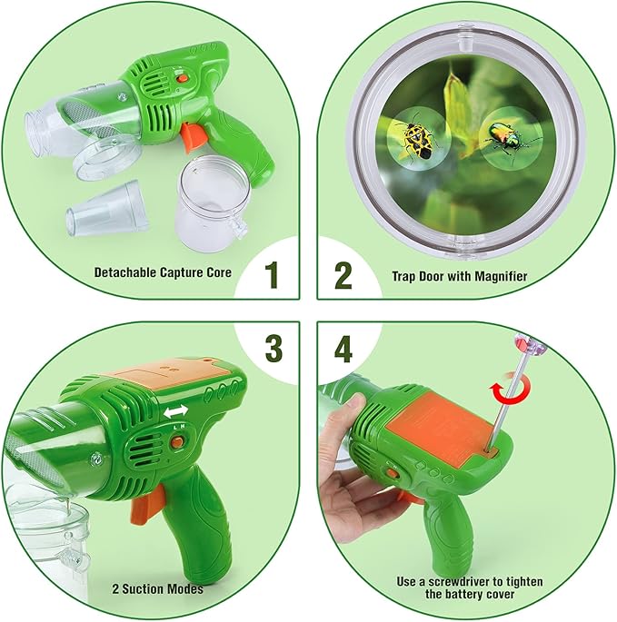 PLAY Bug Vacuum for Kids, Bug Catcher kit for Kids, Eco-Friendly Bug Suction - Image 5